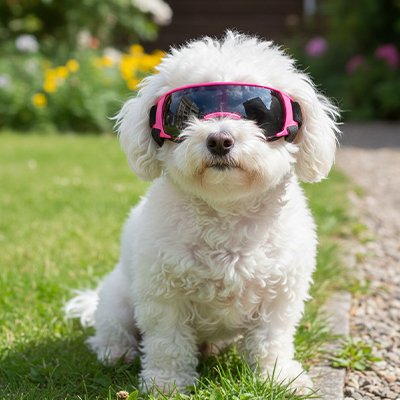 Lunette pour chien rose solide