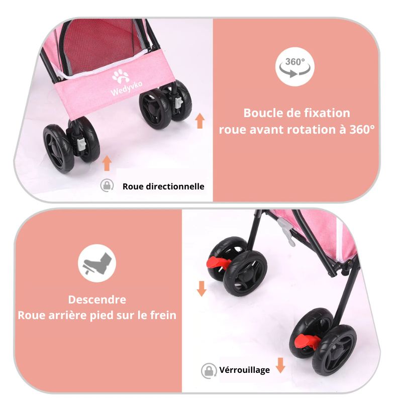 Poussette pour chien système