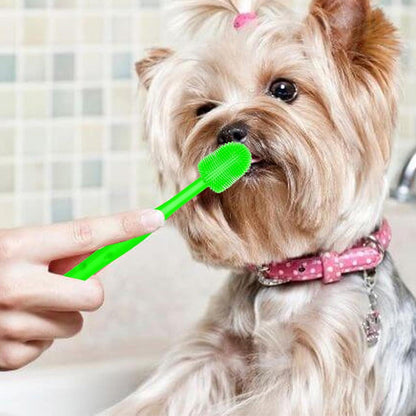 Brosse a dent chien vert durable