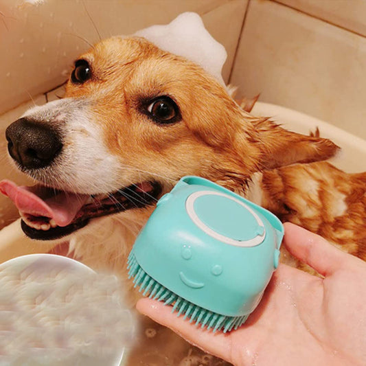 Brosse chien bleu amusant