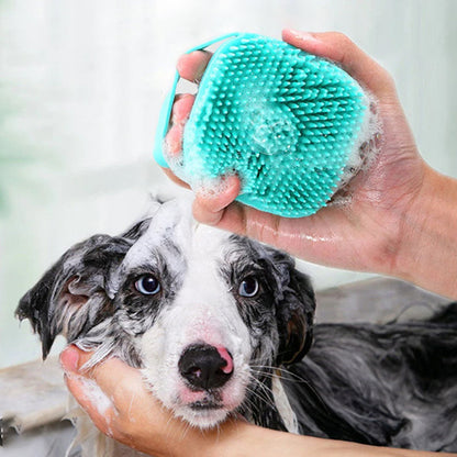 Brosse chien bleu doux