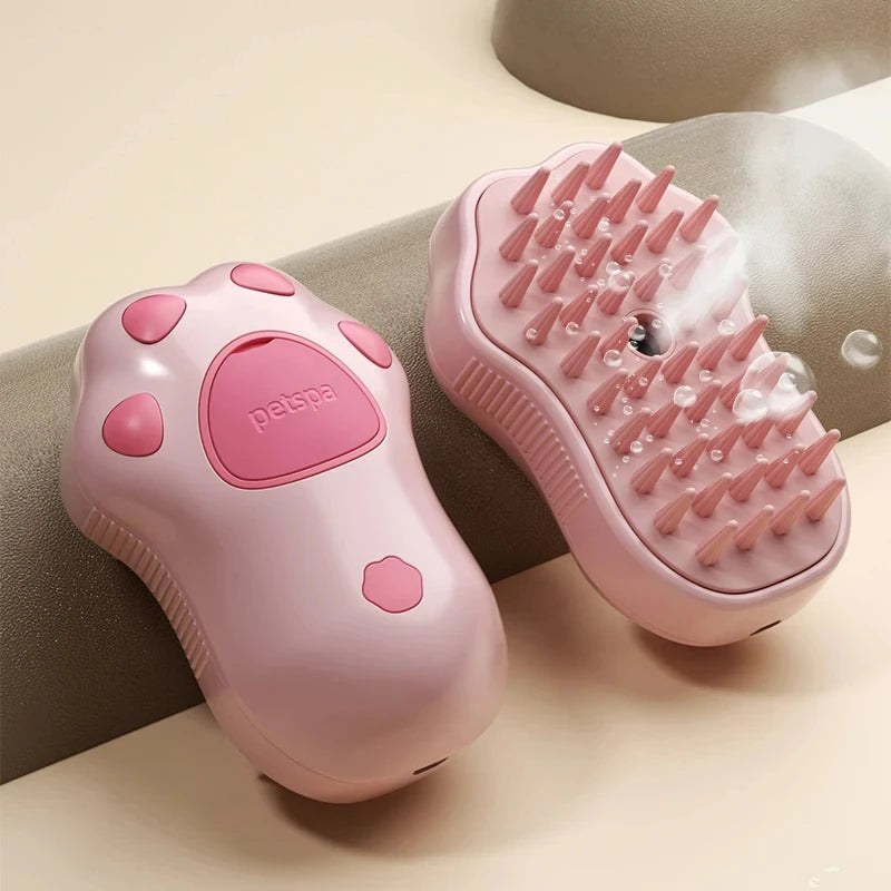 Brosse chien rose mignon