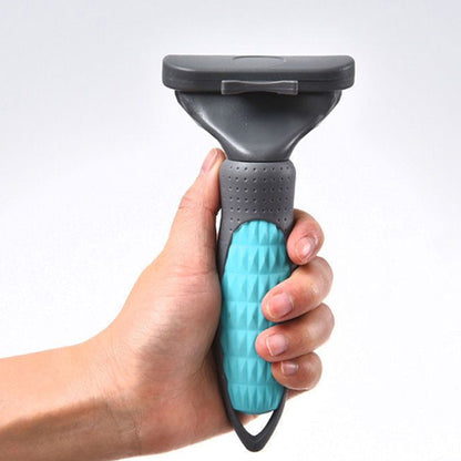 Brosse pour chien poil long bleu produit