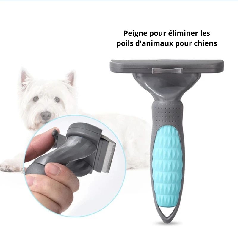 Brosse pour chien poil long élimine