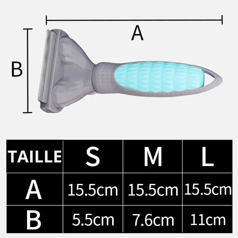 Brosse pour chien poil long taille