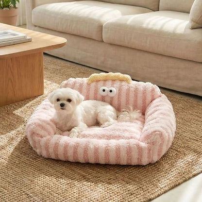 Canapé pour chien rose doux confortable