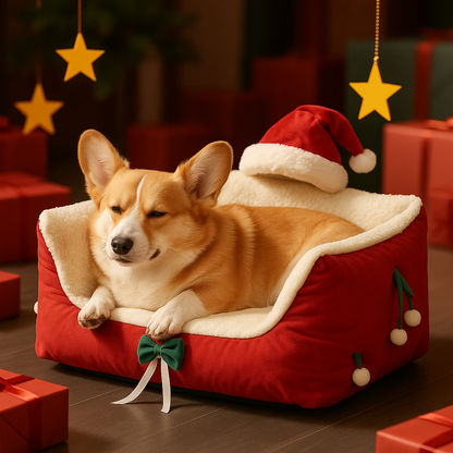 Canapé pour chien rouge doux