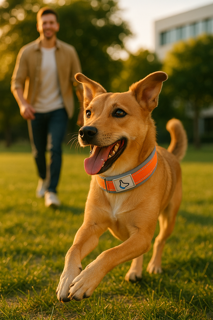 Collier chien orange