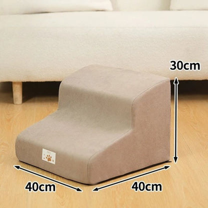 Escalier pour chien beige 2 marches facile