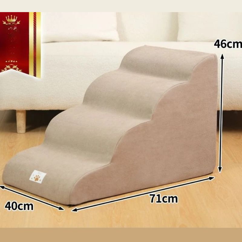 Escalier pour chien beige 4 marches