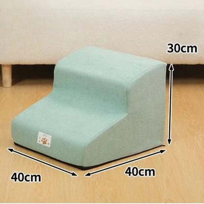 Escalier pour chien bleu 2 marches