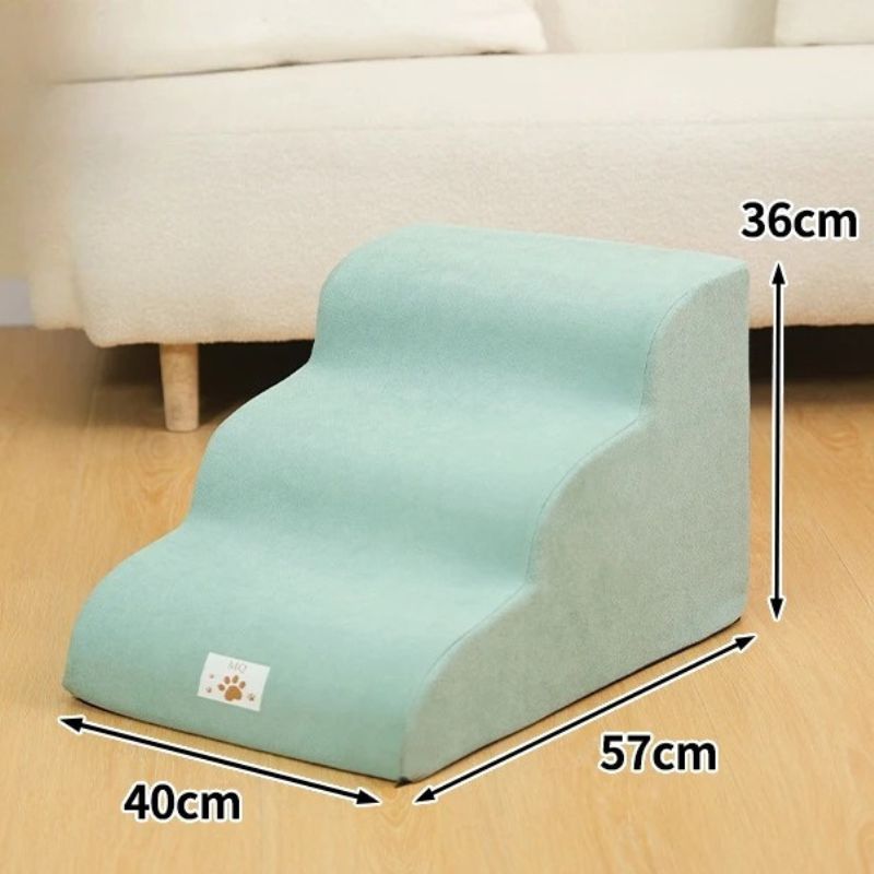 Escalier pour chien bleu 3 marches