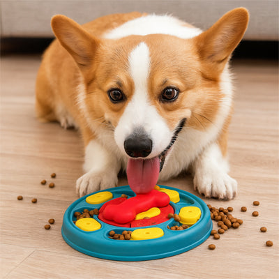 Gamelle anti glouton Chien bleu jeu