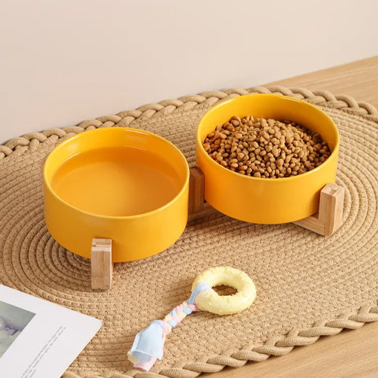 Gamelle chien jaune facile