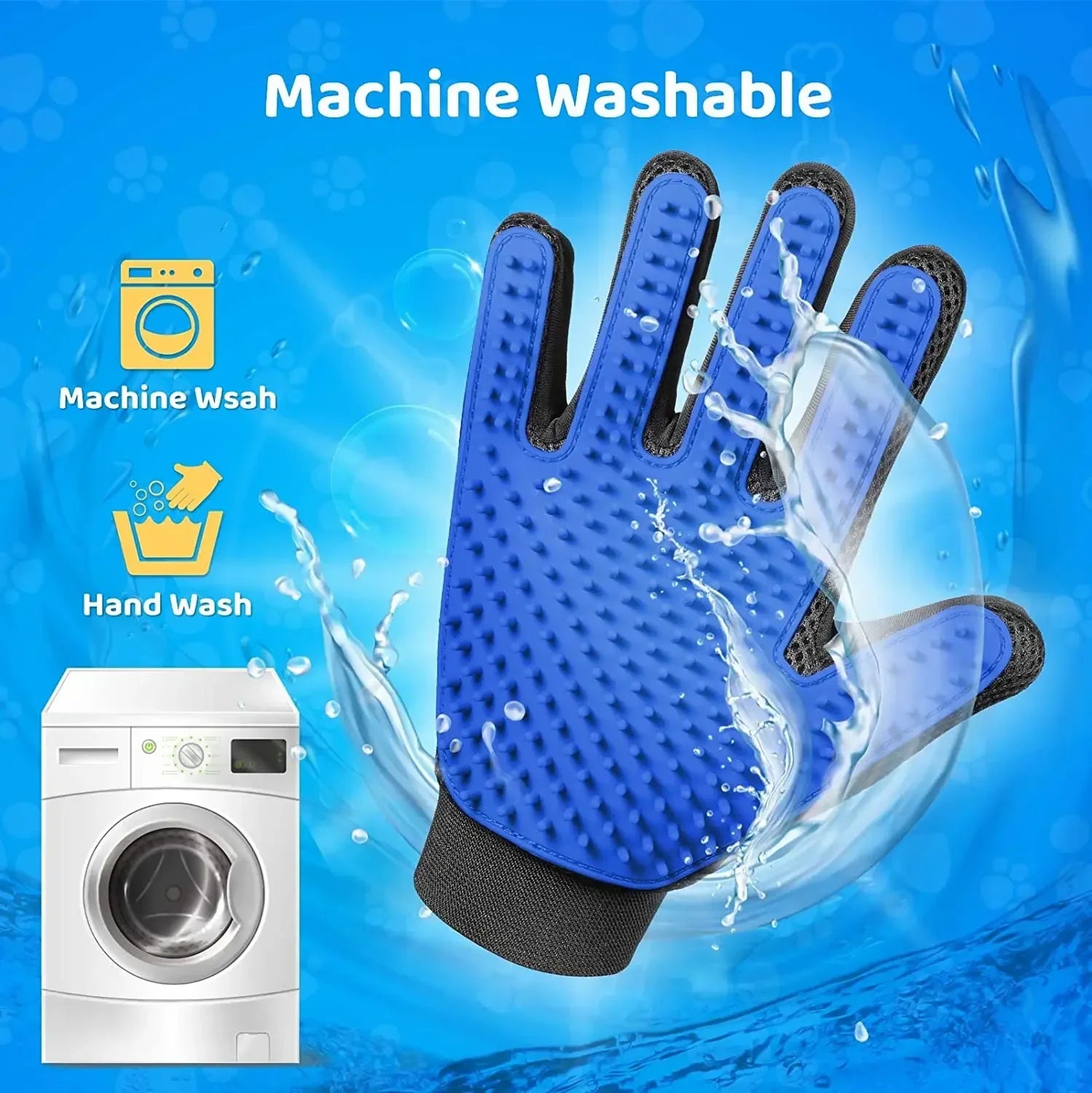 Gant de toilettage lavable