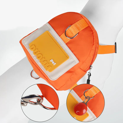 Harnais pour chien orange attache