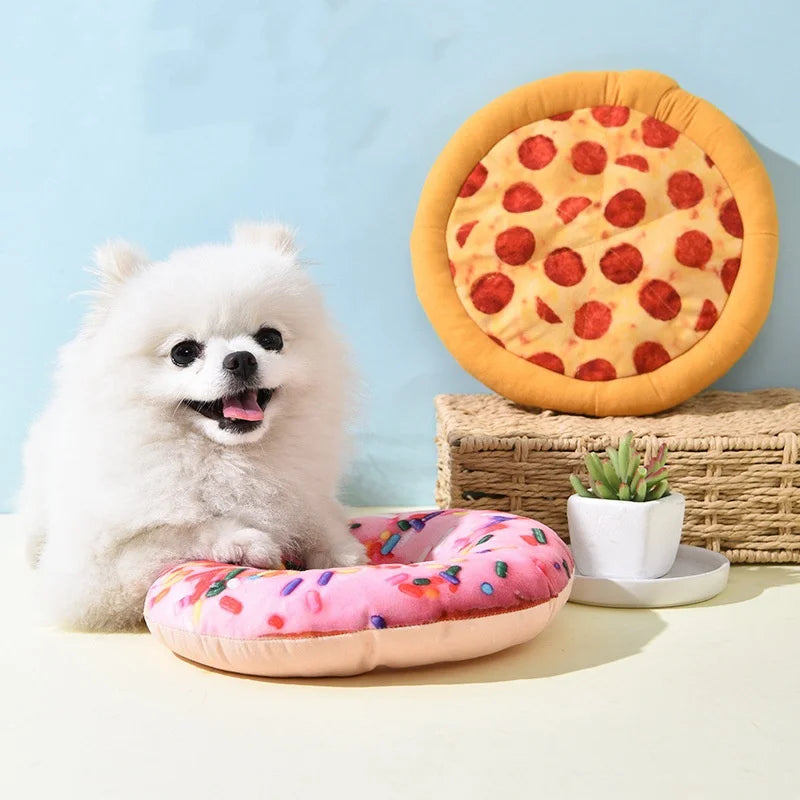Jouet chien indestructible donut pizza