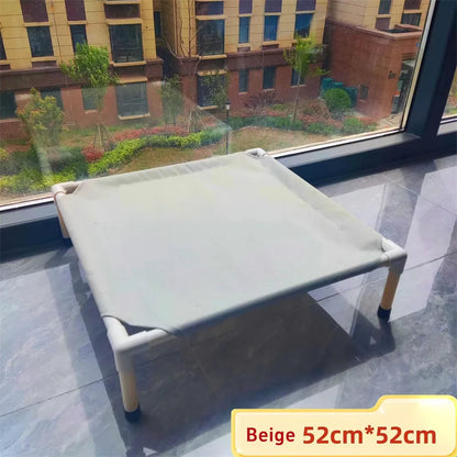 Lit de camp chien beige