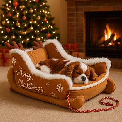 Lit de noël pour chien | Traîneau Cocooning