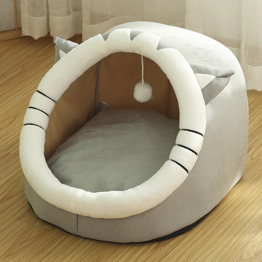 Lit pour chien gris douillet