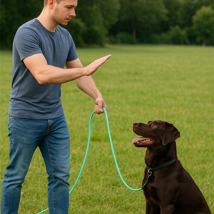Longe pour chien vert pratique