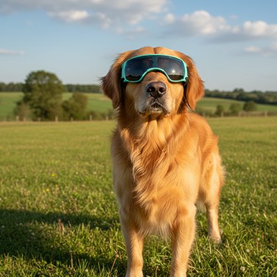 Lunette pour chien bleu