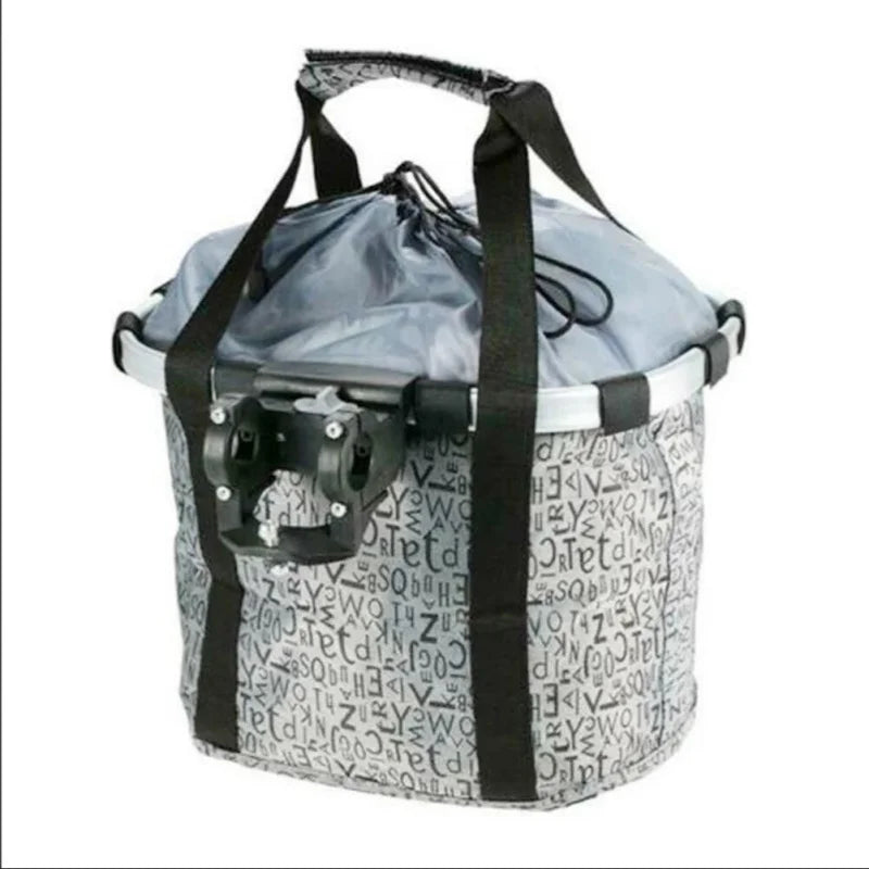 Panier velo chien gris