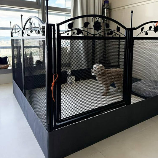 Parc pour chien bichon blanc