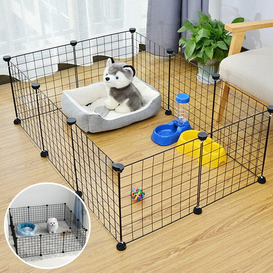 Parc pour chien parquet salon