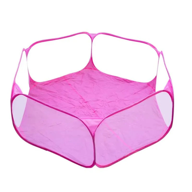 Parc pour chien rose clair