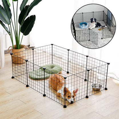 Parc pour chien salon plante