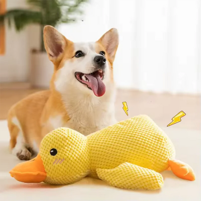 Peluche chien canard bruit