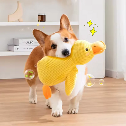 Peluche chien canard musique