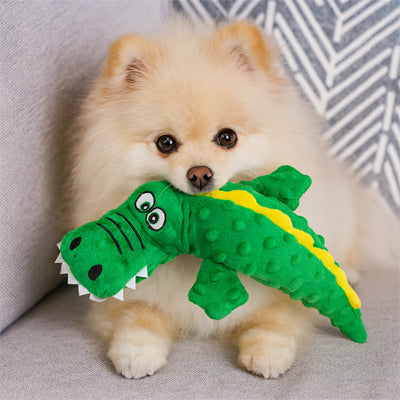 Peluche chien vert