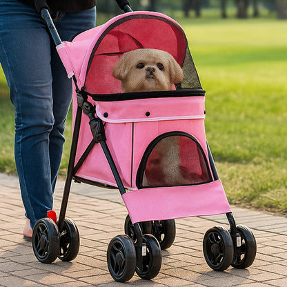 Poussette pour chien pliable