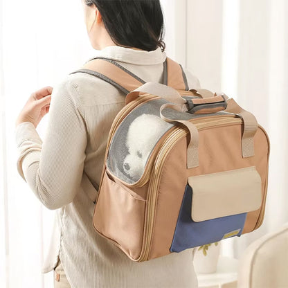 Sac à dos pour chien beige durable