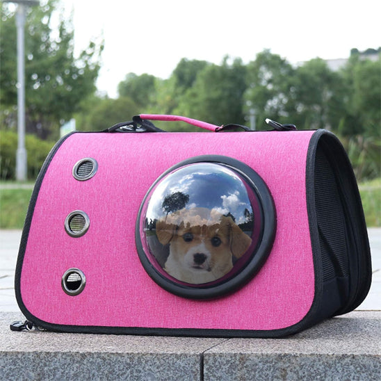 Sac de transport pour chien rose léger