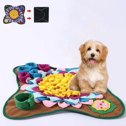 Tapis de fouille chien marron sentir