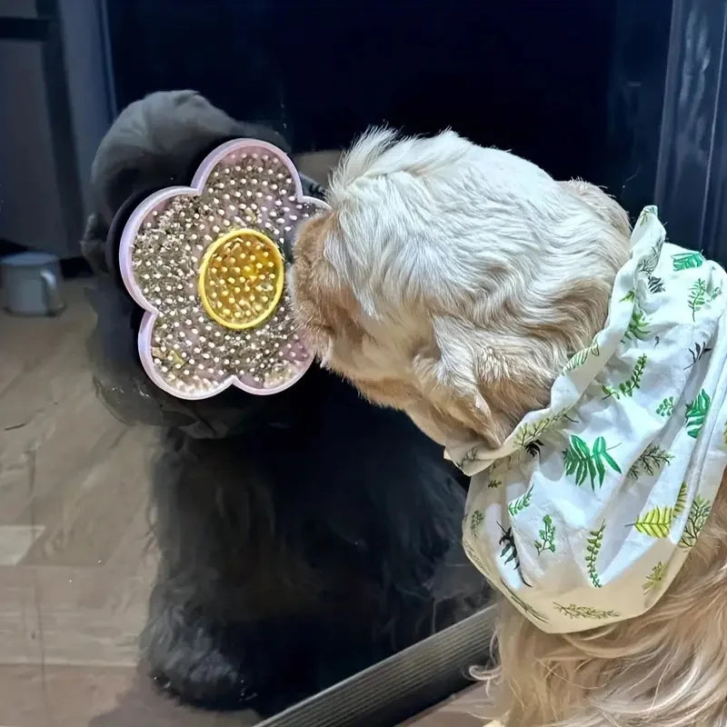 Tapis de lechage chien rose