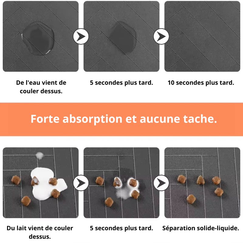 Tapis gamelle chien absorbant