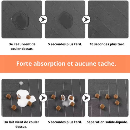Tapis gamelle chien absorbant