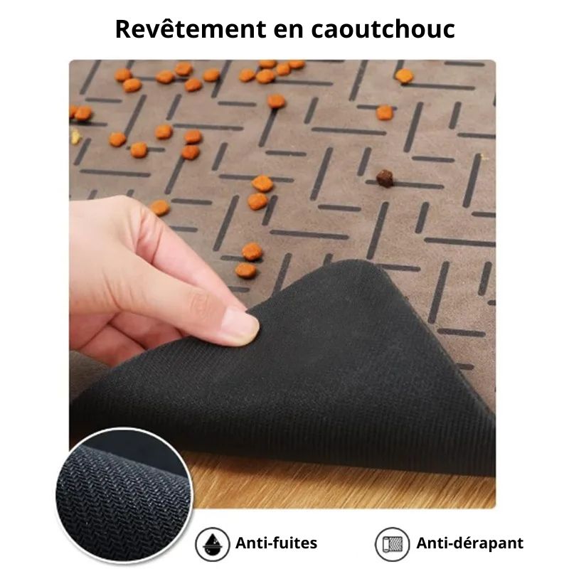 Tapis gamelle chien antidérapant