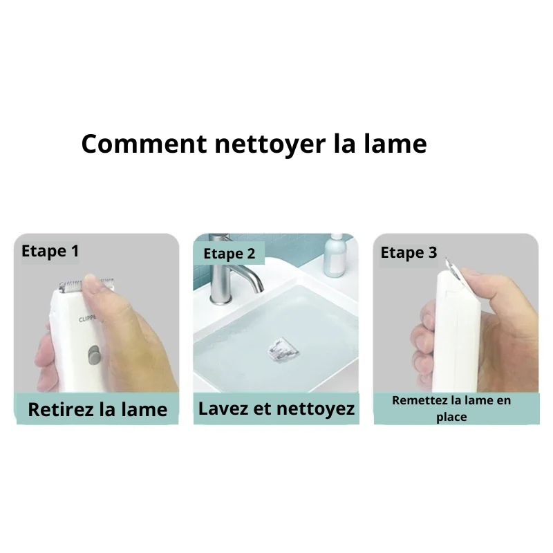 Tondeuse pour chien étape