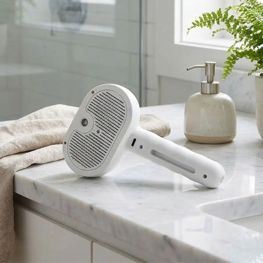 brosse chien blanc produit