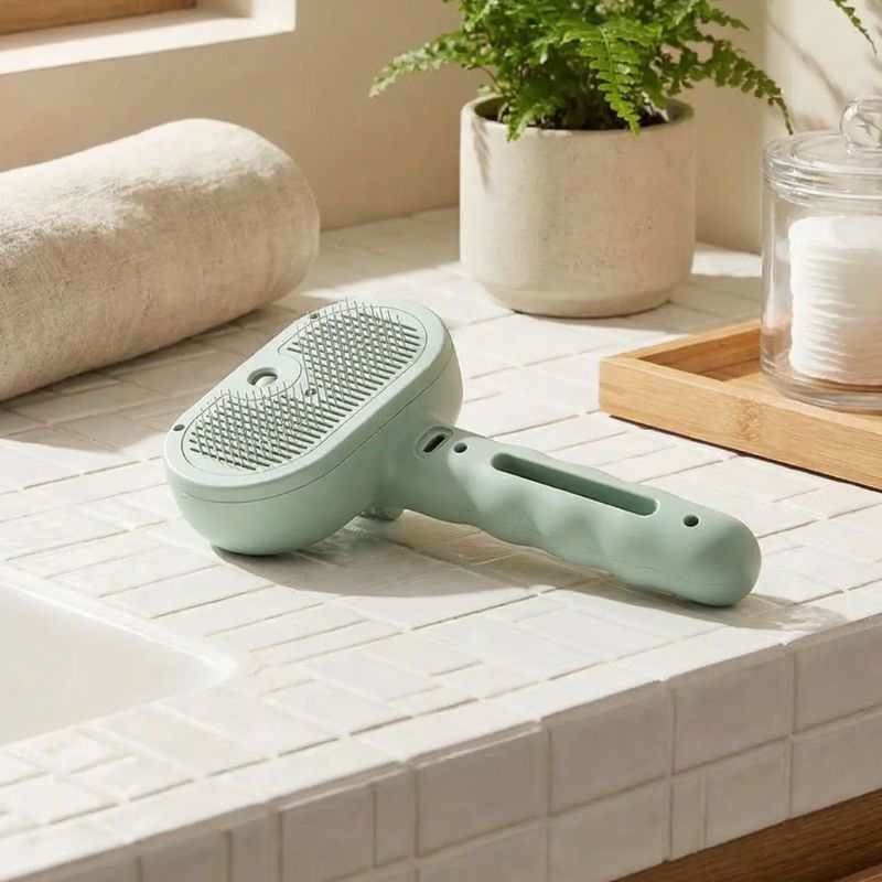 brosse chien vert