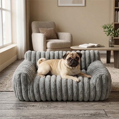 Canapé pour Chien gris doux