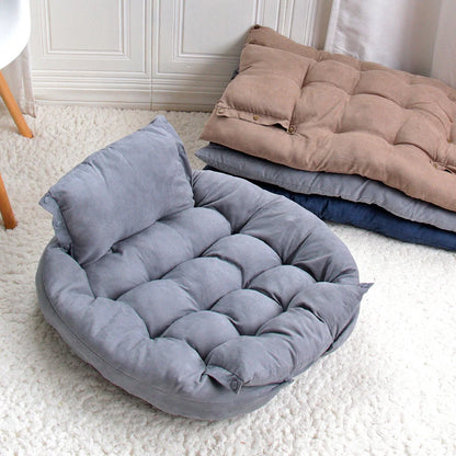 coussin chien gris confortable
