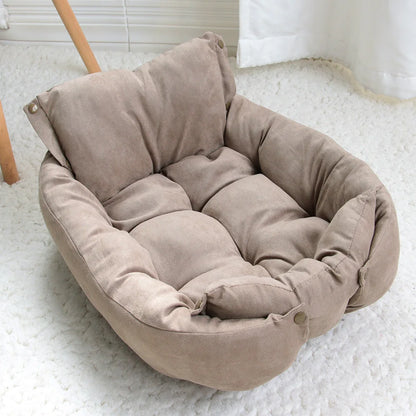 coussin chien marron confortable