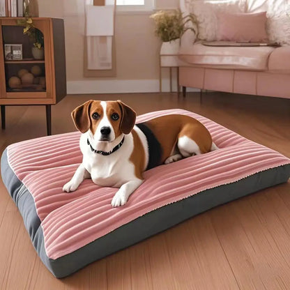 coussin chien matelas rose