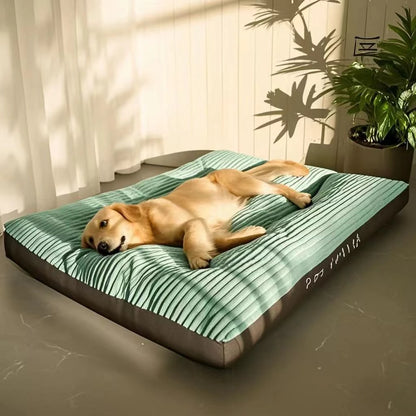 coussin chien vert doux